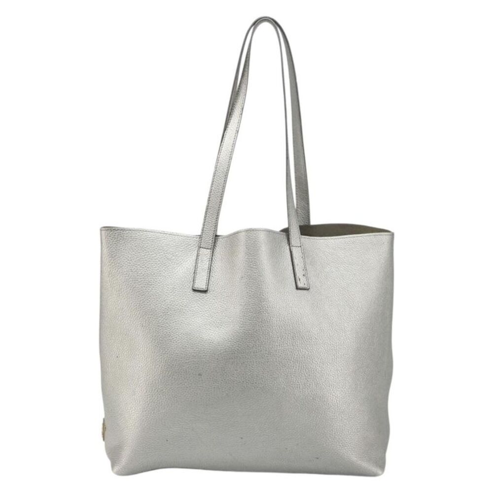 Prada Vintage Tote Leather Silver Leather Tote Bag Bag